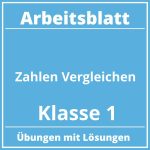 Arbeitsblatt Zahlen Vergleichen Klasse 1