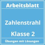 Zahlenstrahl Arbeitsblatt Klasse 2