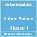 Arbeitsblatt Zähne Putzen Klasse 1