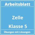 Arbeitsblatt Zelle Klasse 5